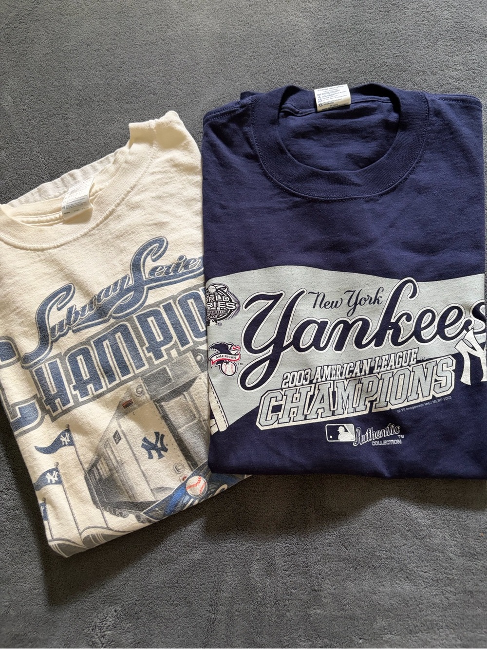 Men’s Yankees Championship T-Shirts including 2000 WS and 2003 ALC